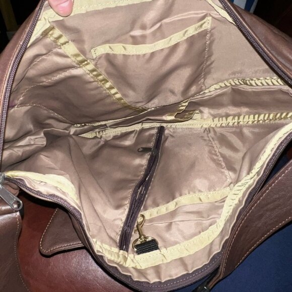 AmeriBag Healthy Back Bag Brown Leather Adjustable Strap - Picture 11 of 15